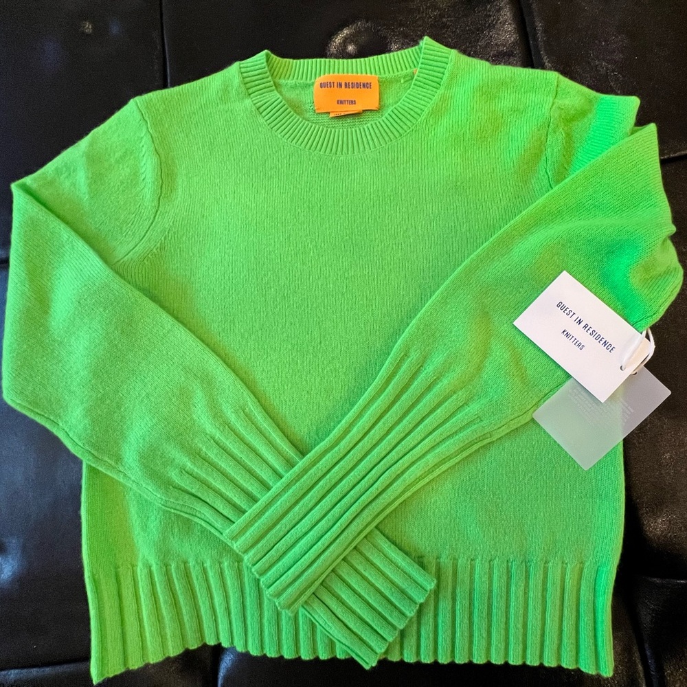 Green Crew Neck Sweater by Guest in residence